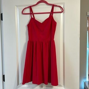 Gianni Bini Hot Pink Mini Cocktail Dress with Corset Top Size Small